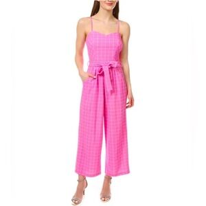 Emerald Sundae (Dry Goods) Hot Pink Tie-Waist Wide Leg Jumpsuit